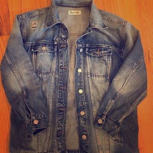 Madewell oversized jean jacket XS